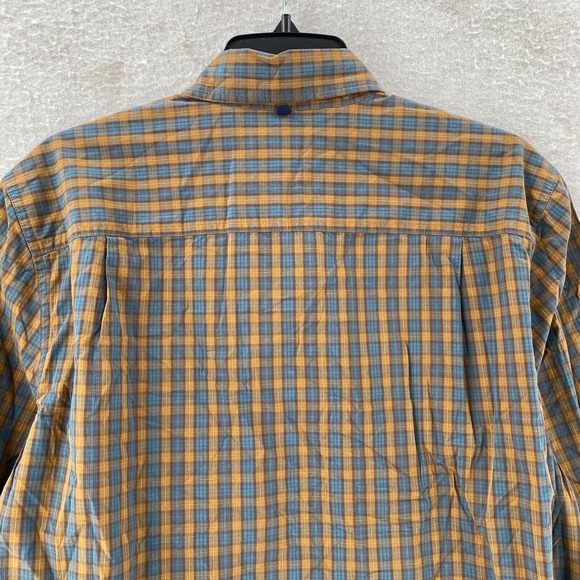 New OUTERKNOWN Shirt Mens MED Long Sleeve Button Up Plaid Organic Cotton Hemp - Picture 8 of 15